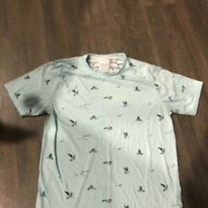 Denim And Flower Ricky Singh Bird Print Shirt M